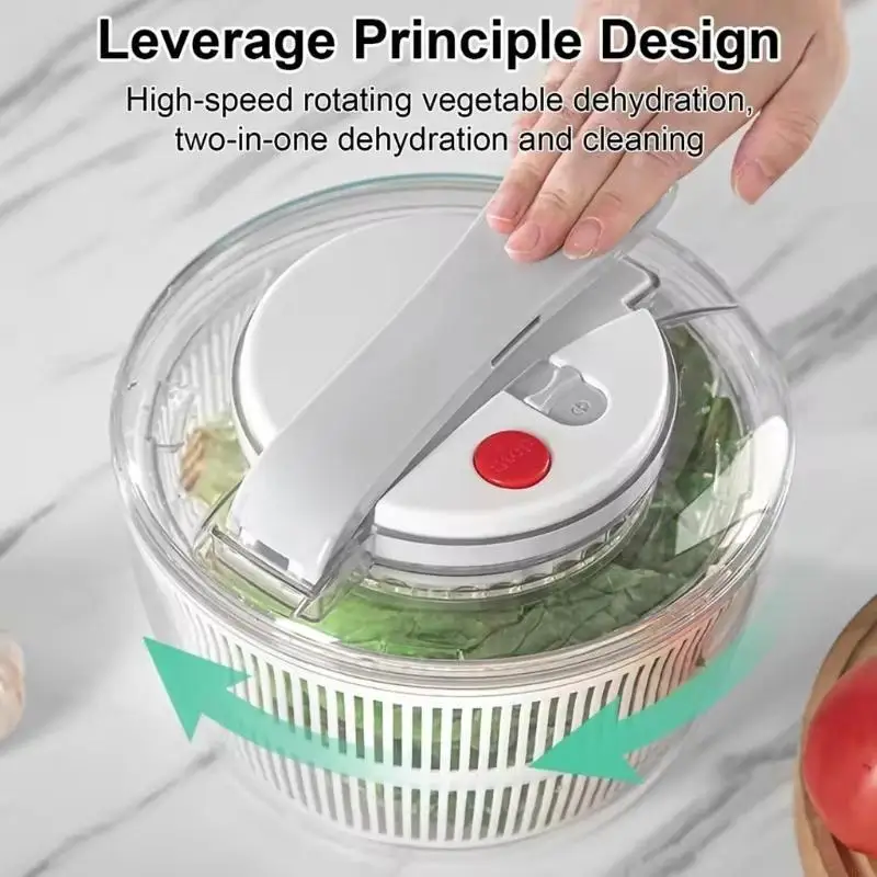 Multifunctional Vegetable Washer with Lid Portable Salad Lettuce Dryer Mixer Dehydrator Fruit Drainage Tool