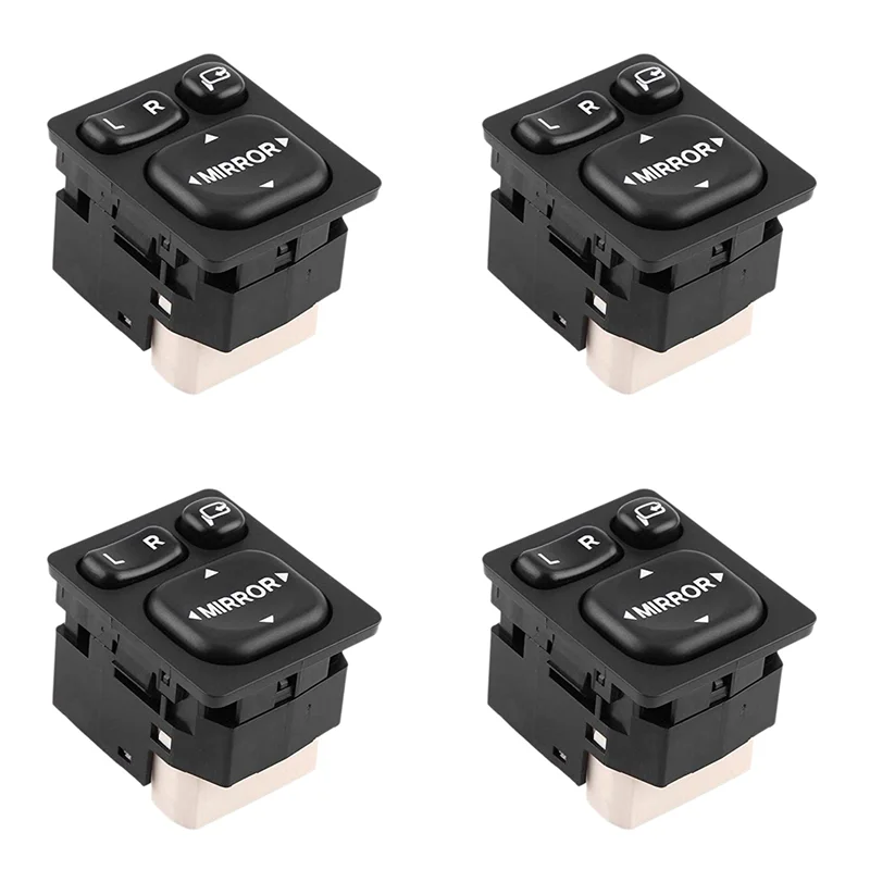 

4X 9 Pin Car Outside Plastic Rear View Mirror Power Switch Button Control 84872-52040 84870-0P010 For Toyota Camry Rav4
