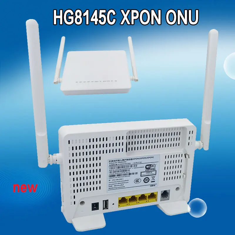 GPON ONU EPON  HG8145C 100% Original new ONT termianl with 1GE+3FE+voice+wifi English software compatible