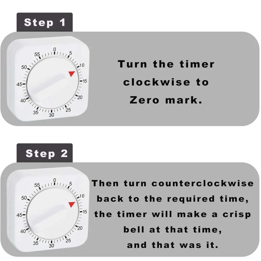 Timers For Cooking 60-Minute Kitchen Timer Boiling Eggs Short-Term Countdown Timer Suitable For Cooking Baking Sports Timing