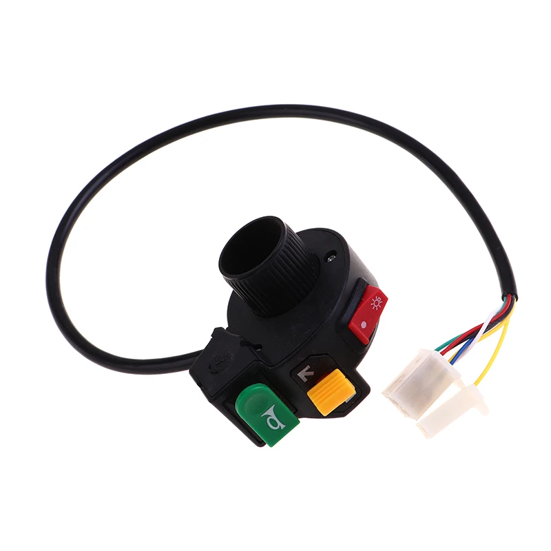 3 in1 Motorcycle Switch Electric Bike Scooter ATV Quad Light Turn Signal Horn ON/OFF Button for 22mm Dia Handlebars Motorbike