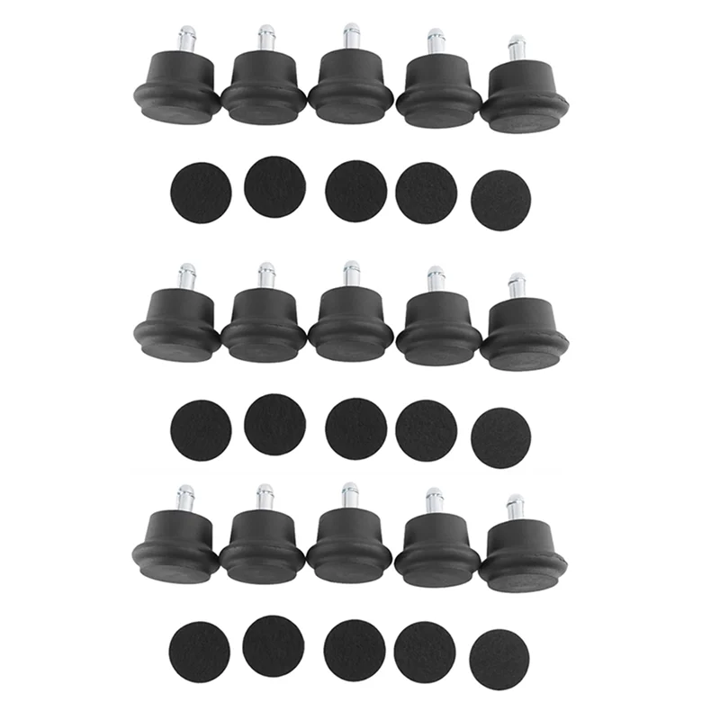 

B23B 15Pcs Bell Glides Replacement Office Chair Or Stool Swivel Caster Wheels To Fixed Stationary Castors, Chair Wheels