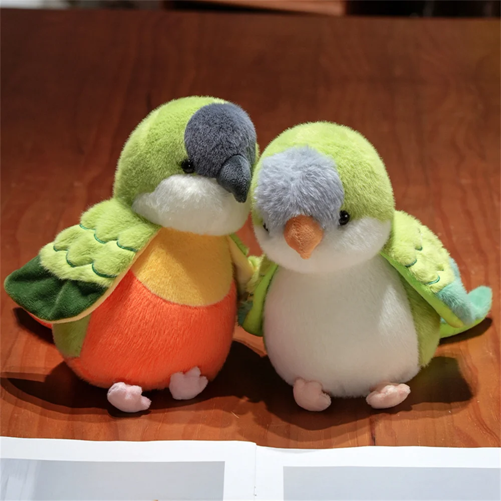 25cm Cute Colorful Parrot Hand Puppet Plush Toys Soft Lifelike Bird Doll Lively Funny Performance Props Creative Gifts For Kids
