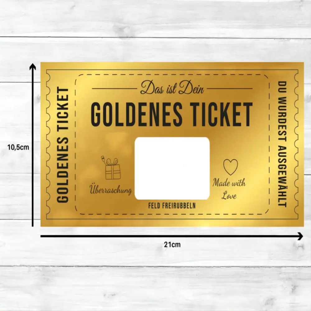 بطاقة خدش التذاكر مع مغلف خدش تذكرة مفاجأة هدية تكشف بطاقة الزفاف الحفل تذكرة سينما قسيمة السحب هدية