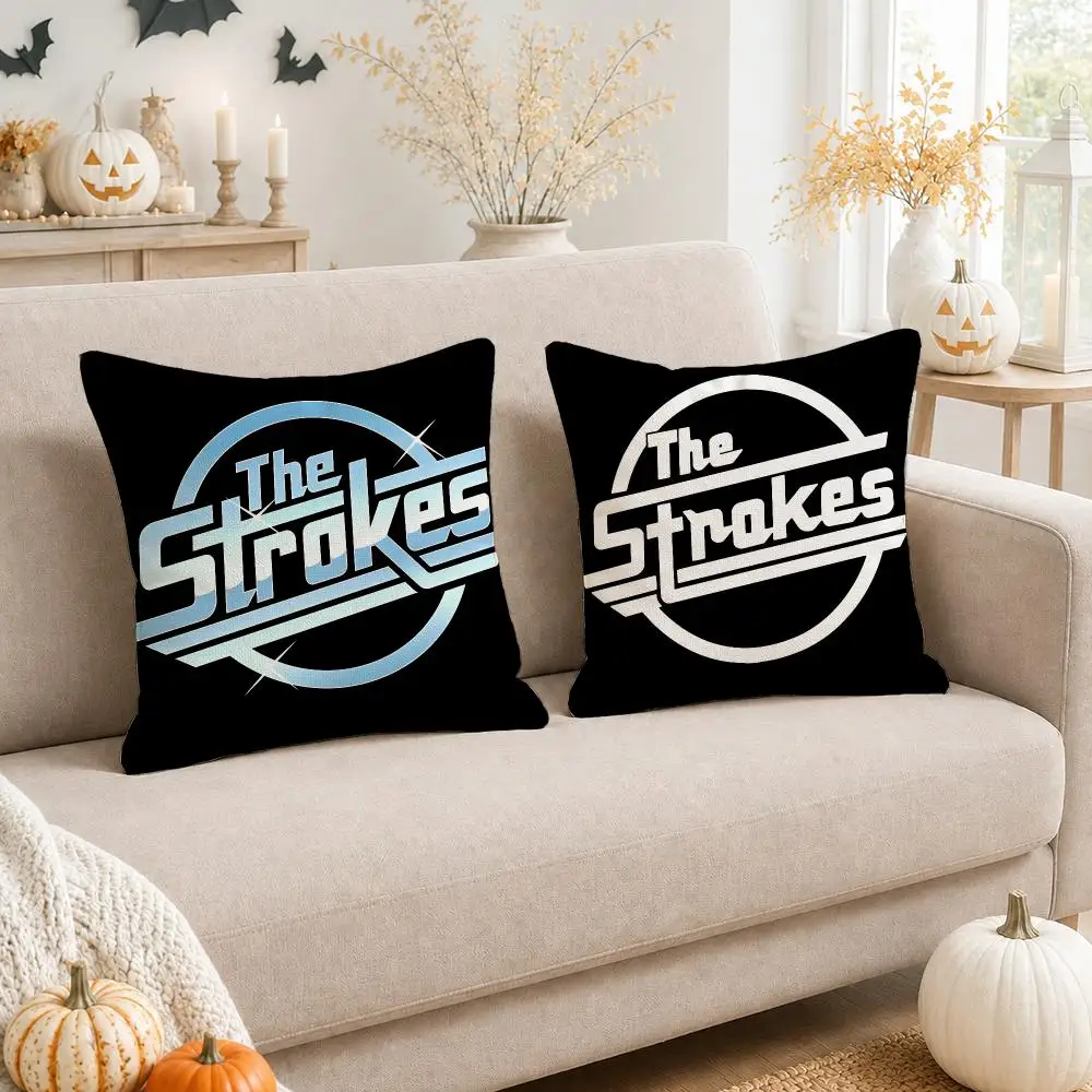 The S-Stroke Rock Band Logo Cushion Cover Organic Linen Square Pillow Case Durable Non-Allergenic And Kind To Skin