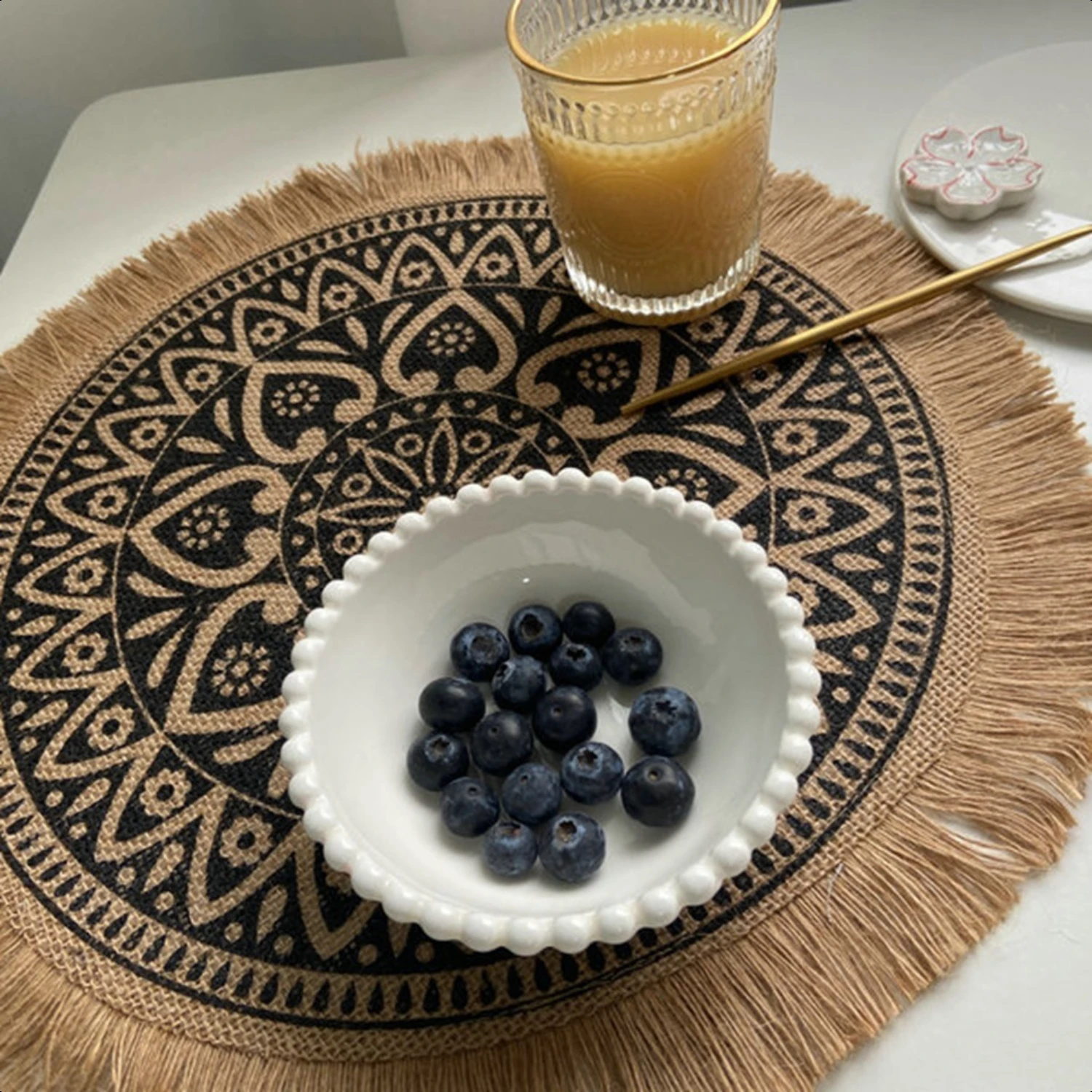 ul and opulent placemat. Crafted with precision and attention to detail, this luxurious dining accessory will elevate your dinin