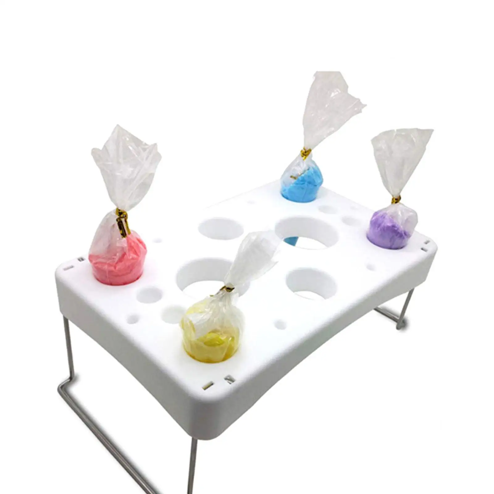 Piping Bag Stand Stainless Feet Storage Rack Foldable Cake Decoration Tool