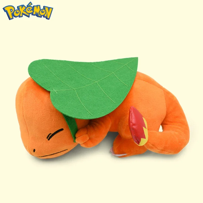 Pokemon Sleeping Charmander ตุ๊กตา Plush การ์ตูนหมอนโซฟาเครื่องประดับตกแต่งเด็ก Soothing ของเล่นคริสต์มาสของขวัญ