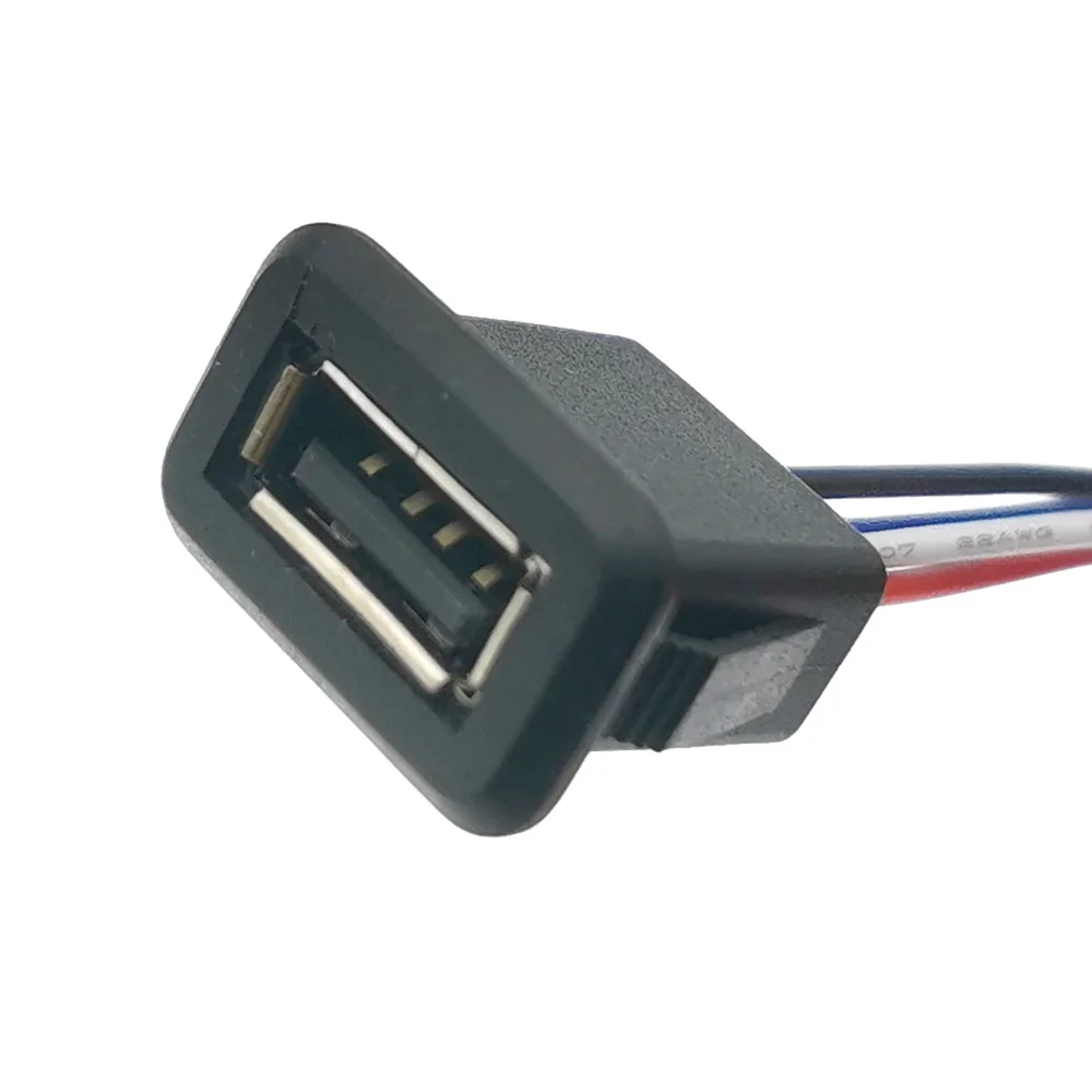 1/2/5 個 2Pin 4Pin USB 2.0 メス電源ジャック 2P 4P USB2.0 充電ポートコネクタデータインターフェイスケーブル USB 充電器ソケット
