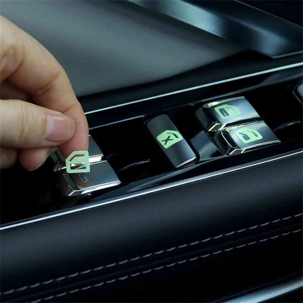 

Luminous Car Door Window Lift Button Stickers Universal 3 colors Car Door Window Lift Button Stickers