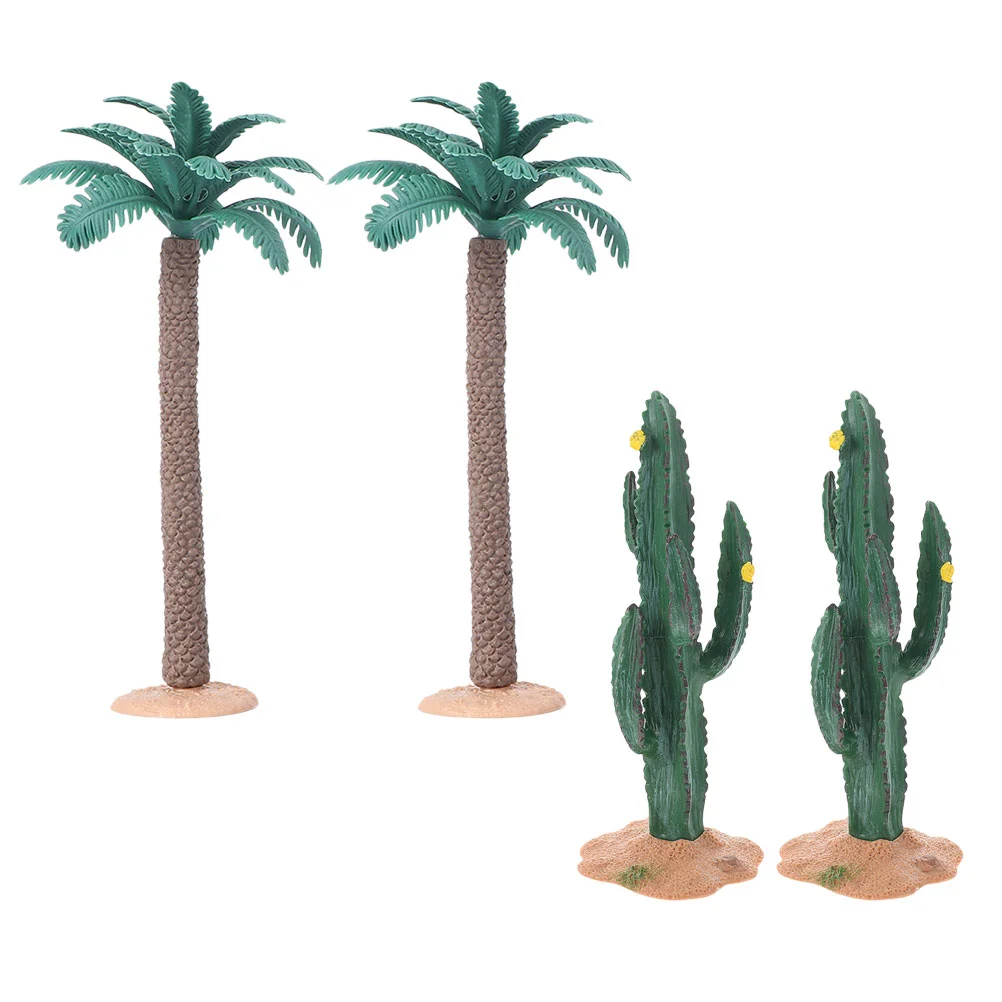 

Simulated Trees Greenery Decor Toy Artificial Palm for Nativity Scene Pvc Model Train Scenery Micro Fake Small Decoration