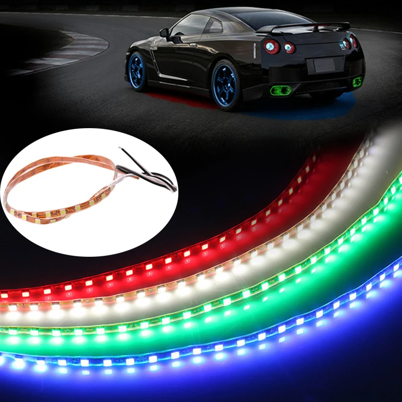 45CM LED Strip Lights Soft 1210 45SMD Red Waterproof Auto Light Bar  Car Accessorie Decorative Lamp Atmosphere Light 12V White