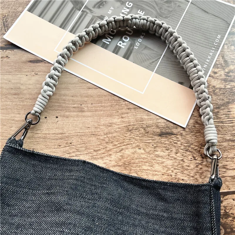 Shoulder Phone Strap Braided Cellular Lanyard Metal Key Ring Lanyard Universal Bag Strap Handbag Replacement Accessories Rope