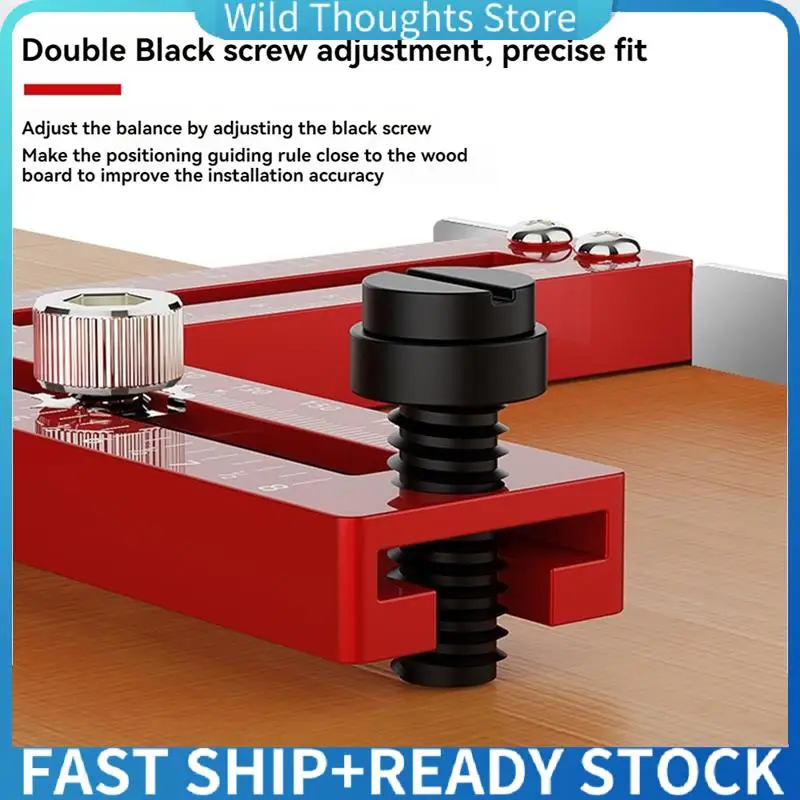 Metric/Inch Handle Template Jig Drill Guide Cabinet Handle Knob Template Locator Drawer Installation Positioning Ruler-[Qahk]