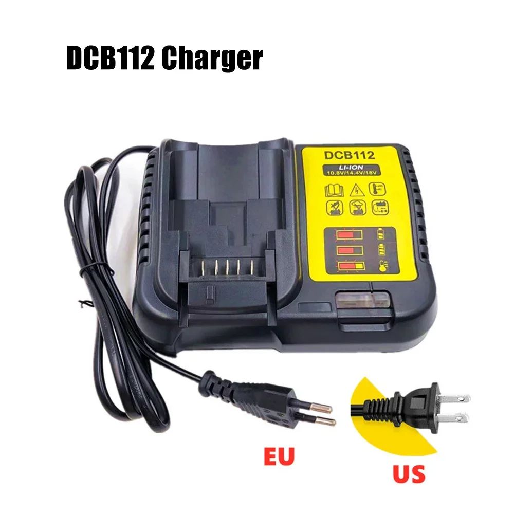 2A DCB112 Replace Battery Charger For Dewalt Li-Ion Battery 10.8V 12V 14.4V 18V 20V DCB200 DCB101 DCB115 DCB107 DCB105 DCB140