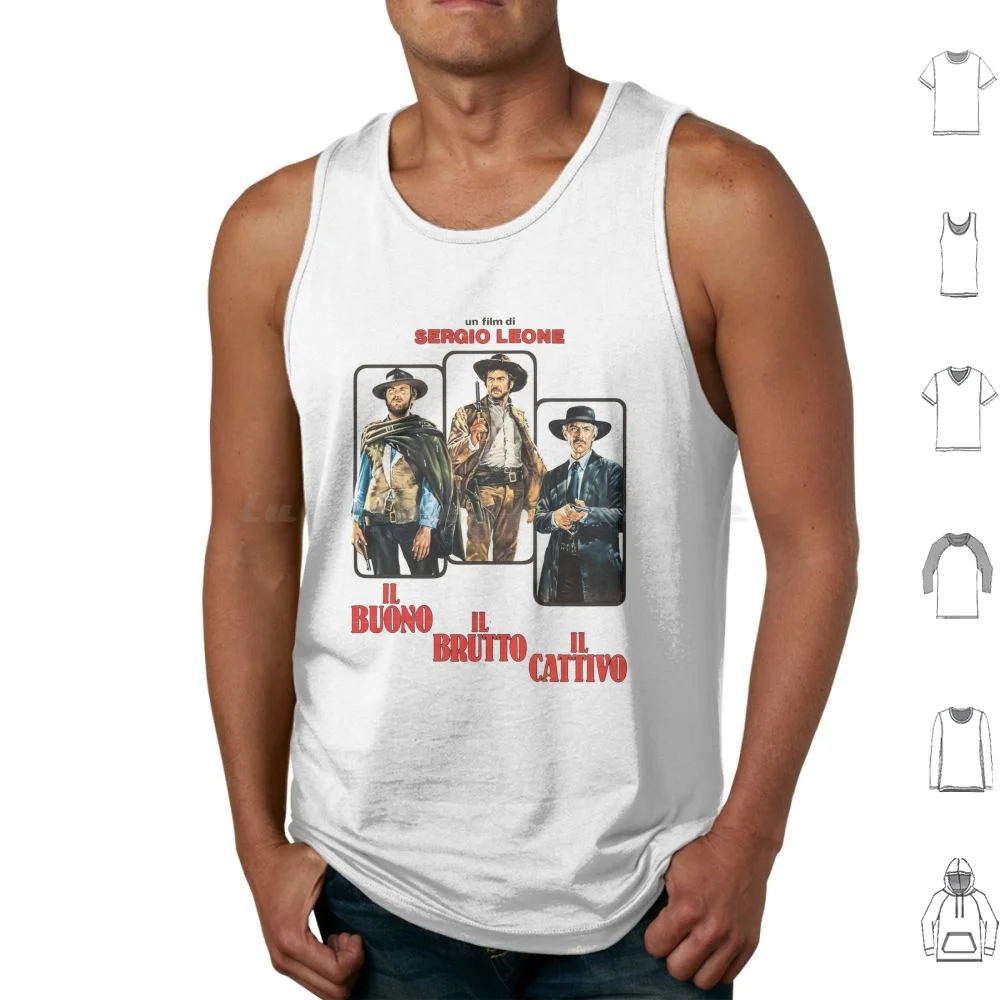 The Good The Bad And The Ugly Tank Tops Print Cotton Classic Movies Western Clint Eastwood Man With No Name The