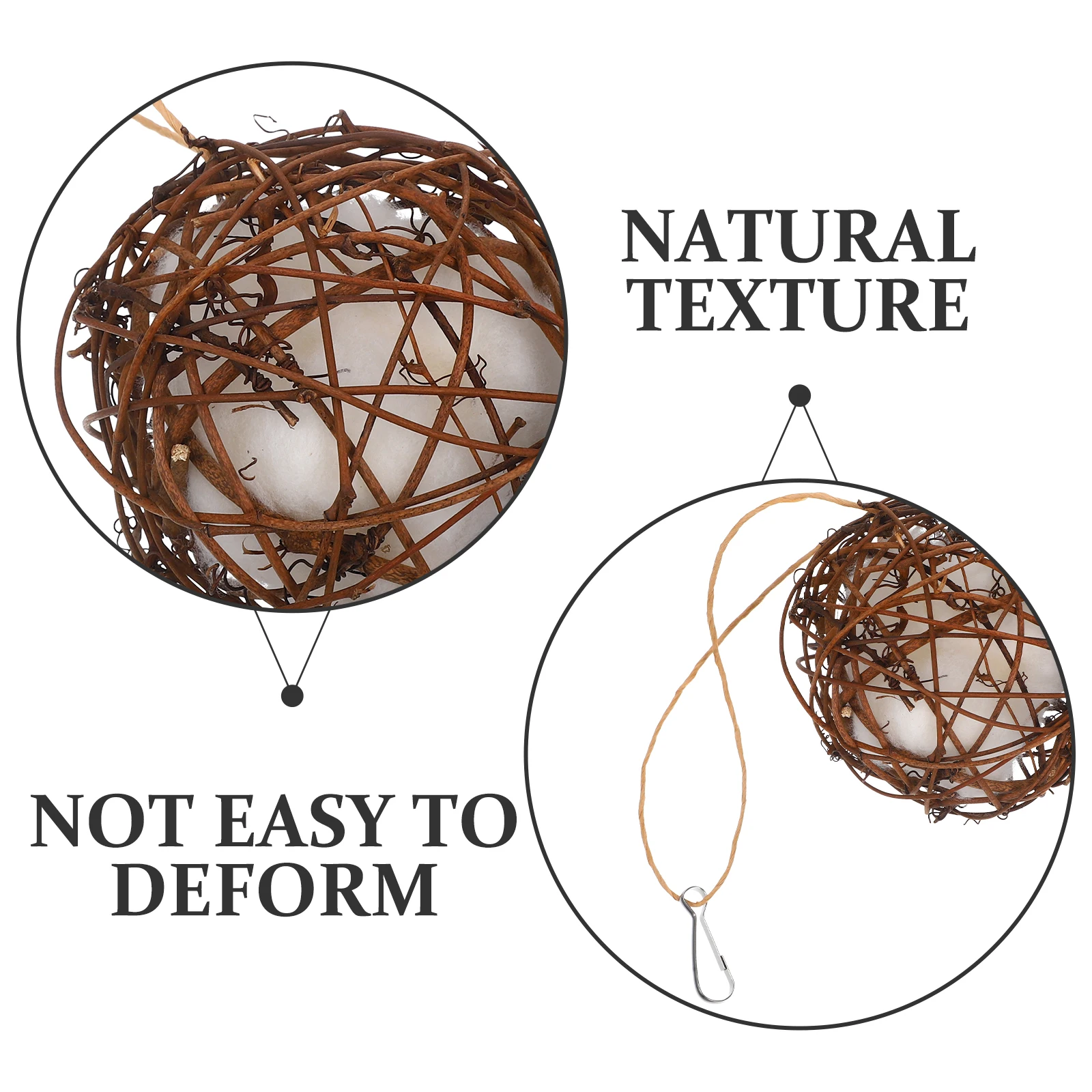 

2Pcs Bird Chewing Balls Wear-Resistant Parrot Cockatiel Foraging Accessories Cage Hanging Entertainment Bird Balls