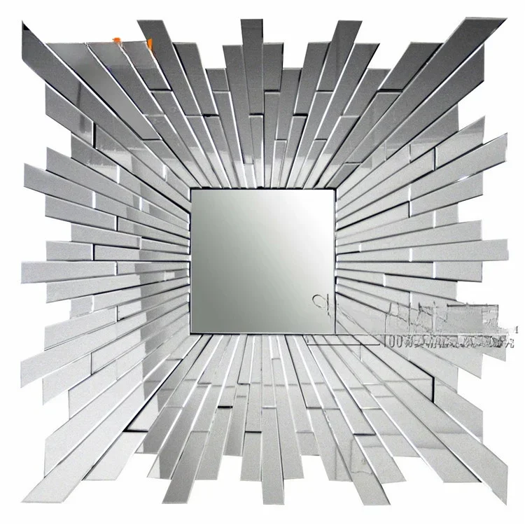 

Square Venice Mirror Hallway Art Decorative Mirror Simple Living Room Foyer Sofa Background Wall Hanging Mirror Bathroom