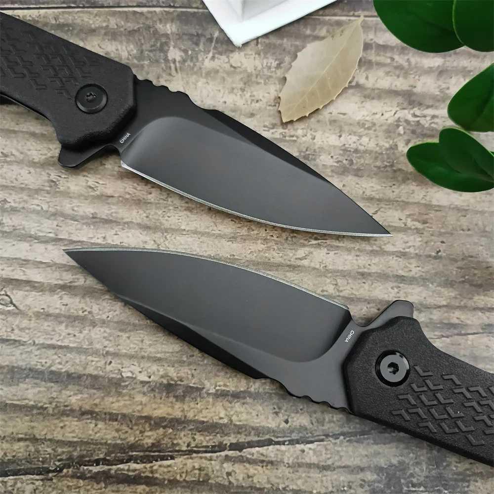 High Hardness KS 1407 Folding Knife 8Cr13Mov Blade Nylon Fiber Handle Outdoor Knife Tactical Survival EDC Tool with Pocket Clip