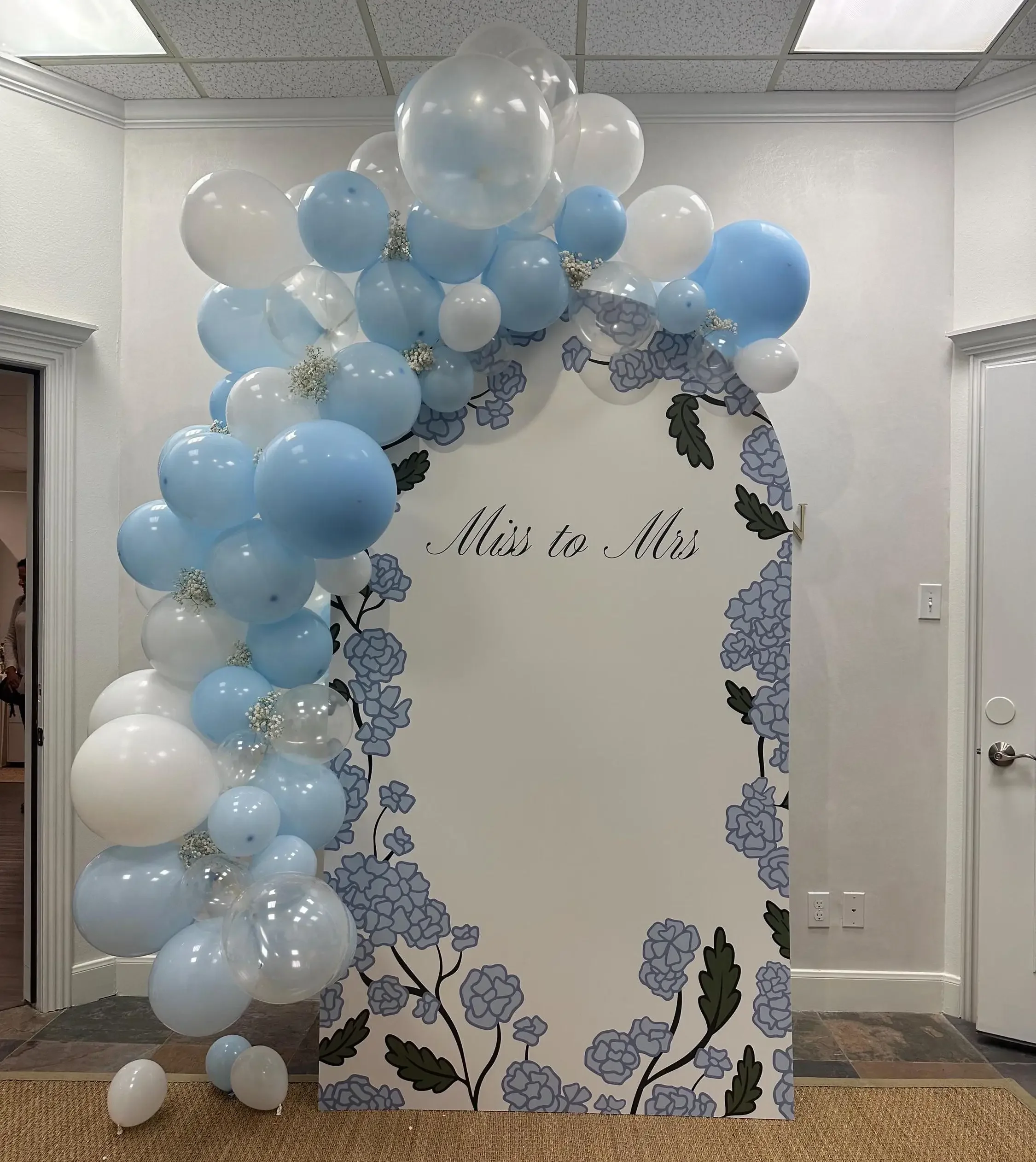 Mehofond مخصص 2-الجانب ملكة جمال إلى السيدة زهرة حفلة عيد ميلاد الزفاف العروس دش يغطي كيارا قوس جدار خلفية ديكور خلفية