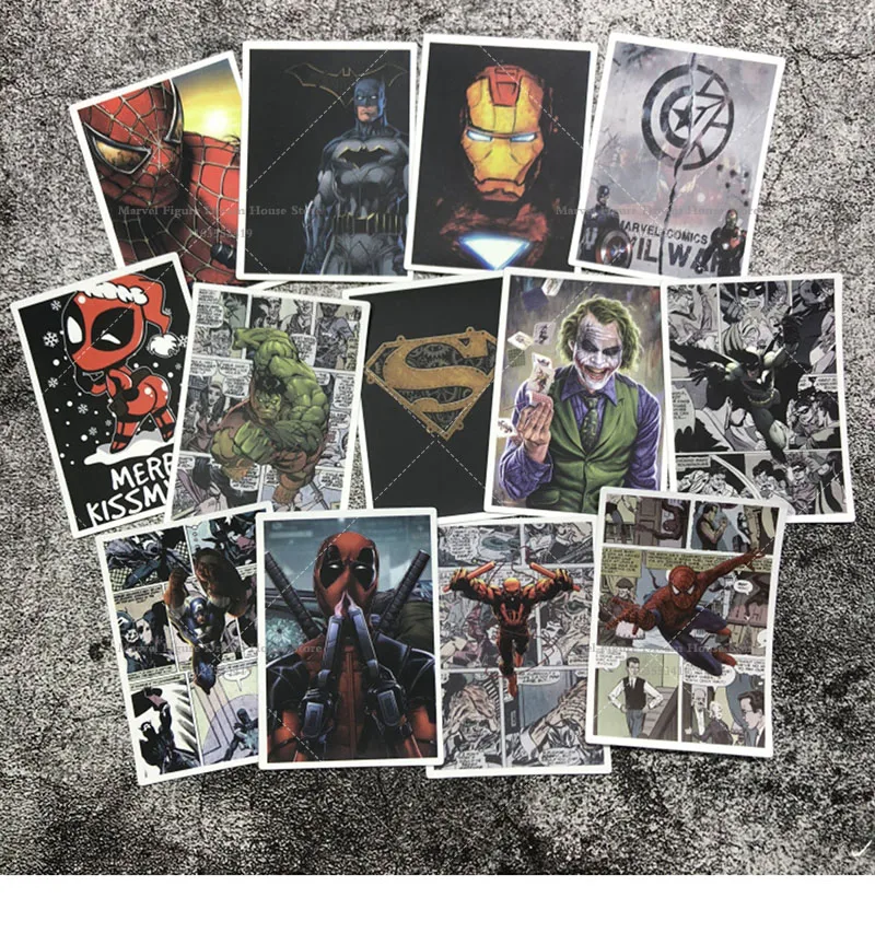 Mini acessório feminino/masculino em escala 1/12, pôster de filme de super herói, papel de parede colecionável, adequado para figura de ação de soldado de 6 polegadas e 7 polegadas