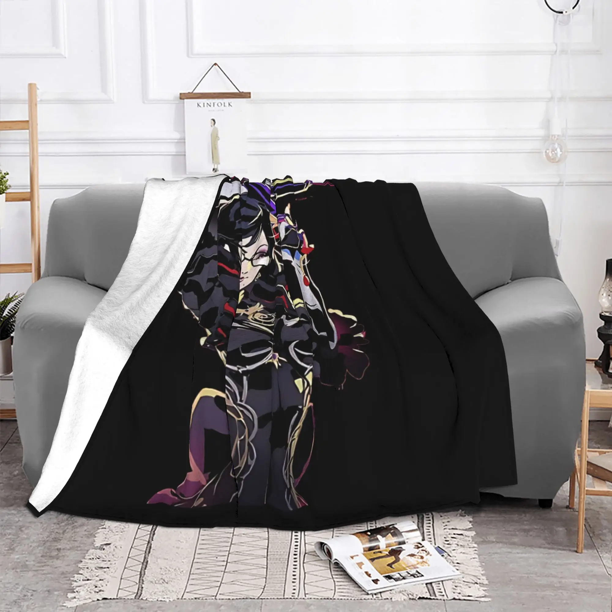1PC Home Cute Room Decor vintage goth female warrior Blanket Throw Blanket B-Bayonetta Novelty Warm Blanket All Season