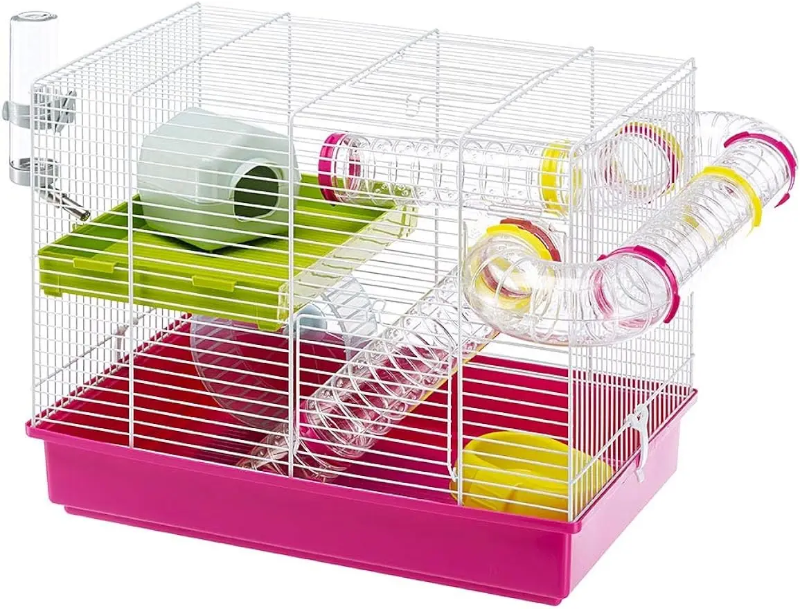 Laura Small Hamster Cage | Fun & Interactive Cage Measures 18.11L x 11.61W x 14.8H & Includes All Accessories