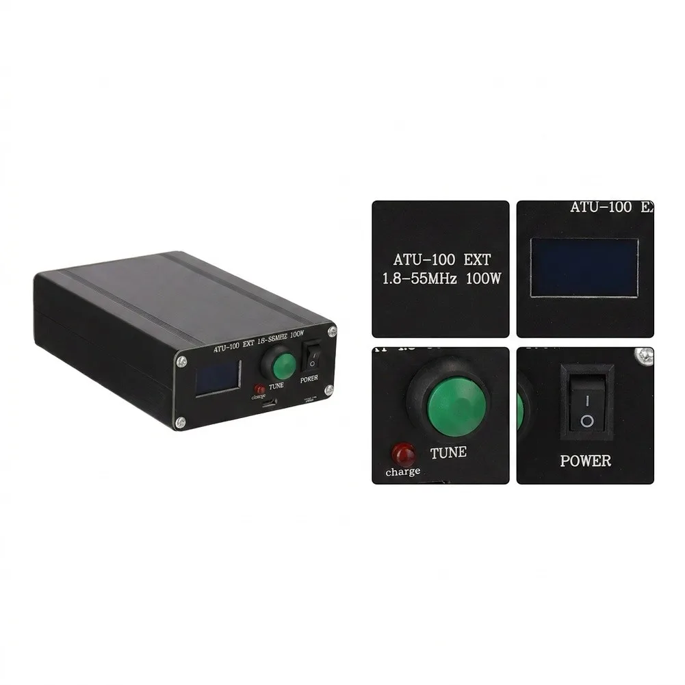 For Automatic For Antenna Tuner for HF Transceivers 0.96 For OLED Screen 1.8-55MHz 120W Power 1350mAh Internal Battery