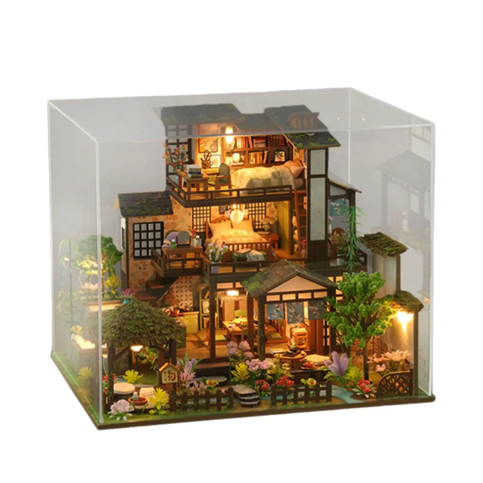 Dollhouse DIY Miniature Kits Mini House Model for Adults Birthday Gift Kids