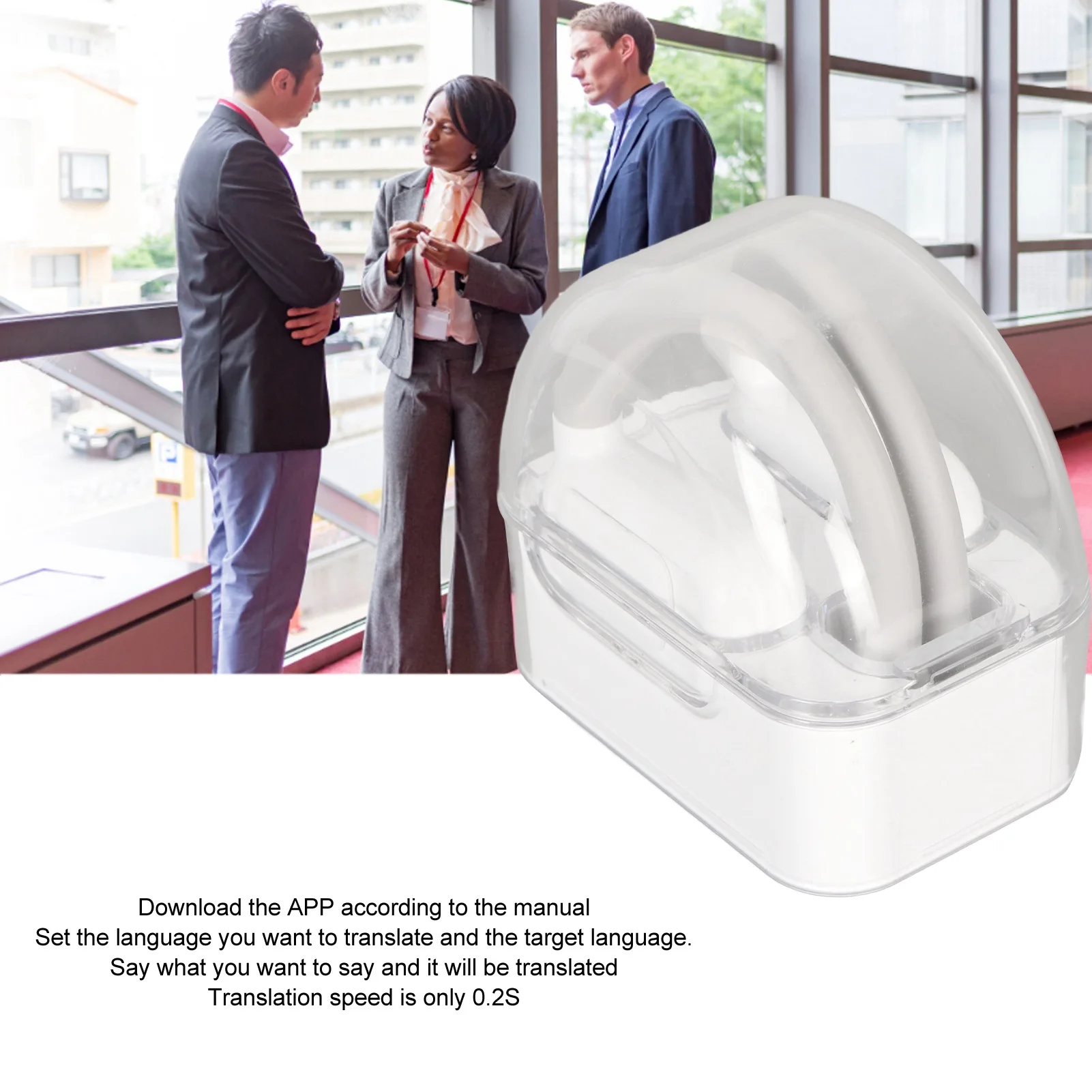 Языковой переводчик, наушники-переводчики, контроль отпечатков пальцев, 3 режима, 144 языки онлайн для музыки для IOS