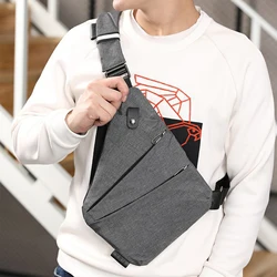 Bolso de flexiones personales para hombres, correa de hombro ajustable, bolsos de pecho antirrobo, Mini bolso cruzado, bolsos de hombro, deportes al aire libre