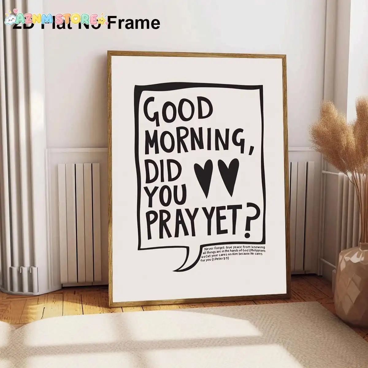 2027,1pc Frameless Canvas Poster, Good Morning Did You Pray Yet Bible Verse Inspirational Quote, Wall Art Canvas Painting, Be