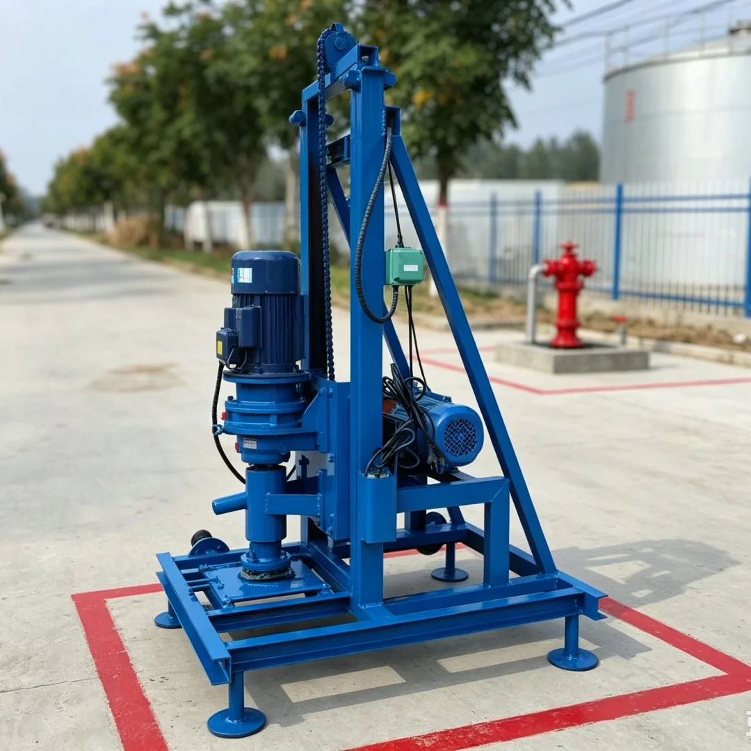 Customized Small Civil‑use Well Drilling Machine, Wheel‑mounted Water Well Drilling Rig, Rural Drinking‑Water Intake Machinery