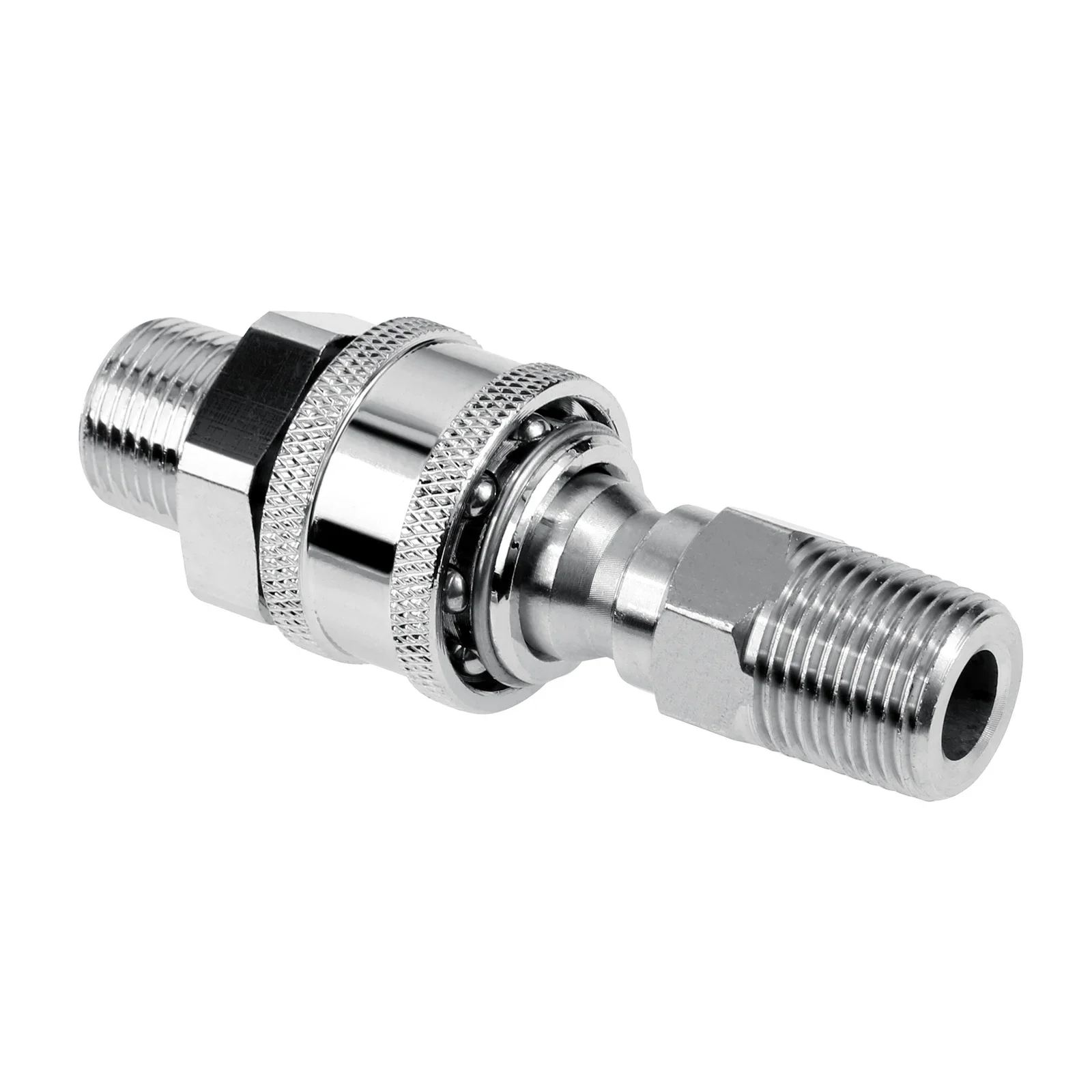 3/8In Stainless Steel Plug & Socket NPT Quick Connector External Thread Kit High Pressure Washer Adapters Garden Water Fittings