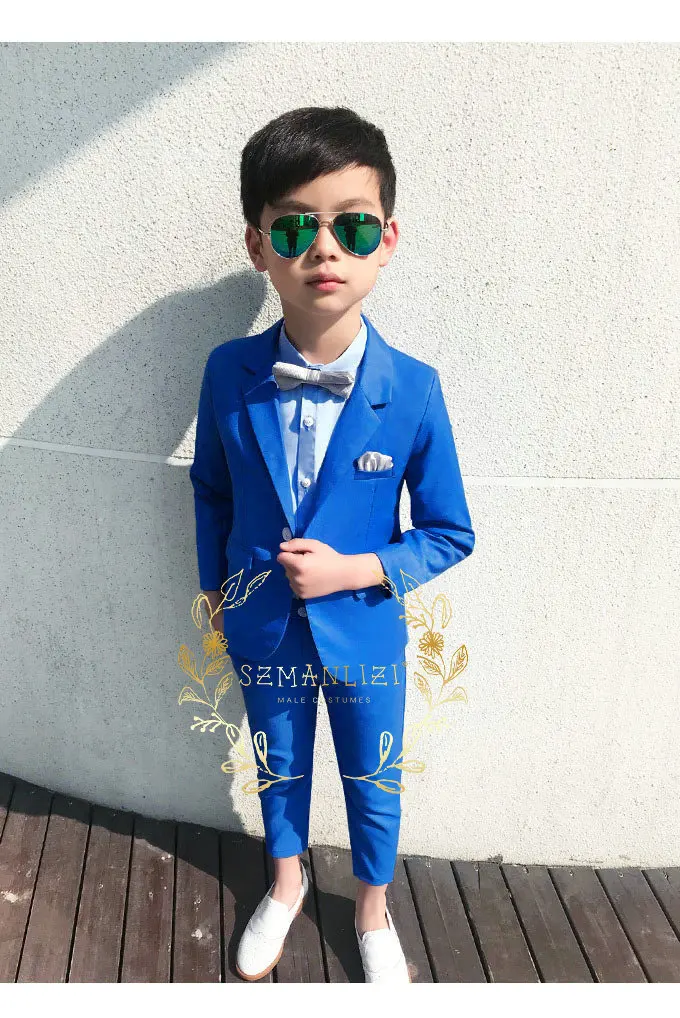 Boys Formal Blazer Pants 2 Piece Wedding Tuxedo Child Business Jacket Set комплекты для маленьких мальчиков Kids Clothes Boys