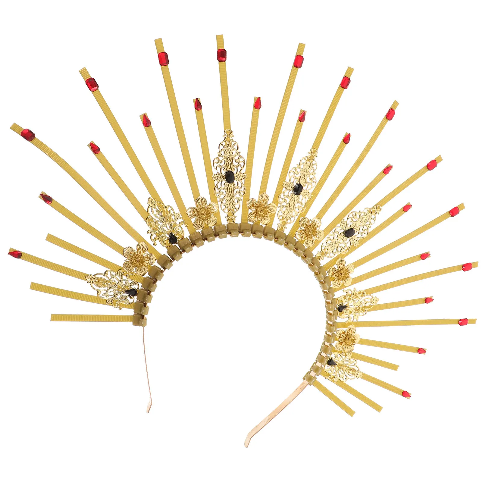 

Retro Crown Headband For Adult Women Lightweight Party Halloween Cosplay Fiesta Headdress Carnival Hair Band