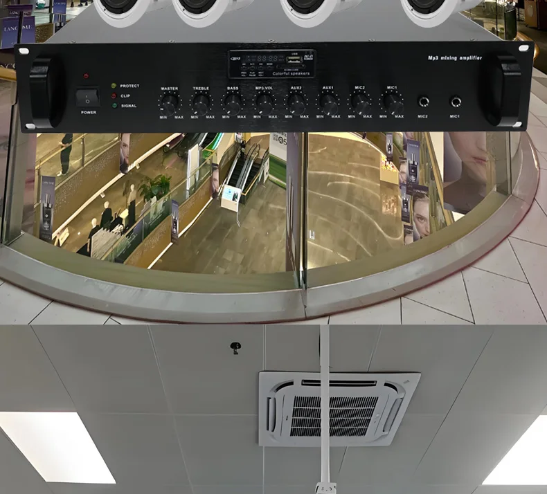 A complete set of aluminum professional public address system equipment