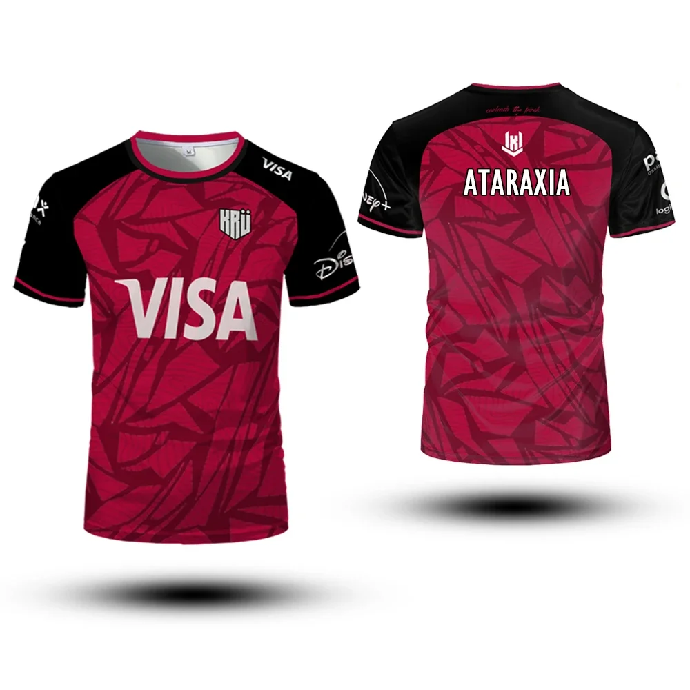 

Counter-Strike 2 E-sports Team KRU Training Uniform CS Men's T-shirt Breathable Ball Clothes Cosplay Men And Women Top Oversized