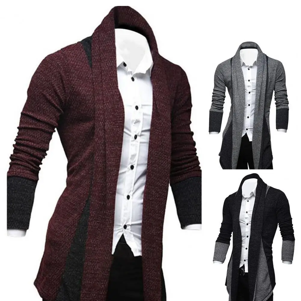 Cardigan Chic et Confortable, Coupe Slim, Mi-long, Chaud