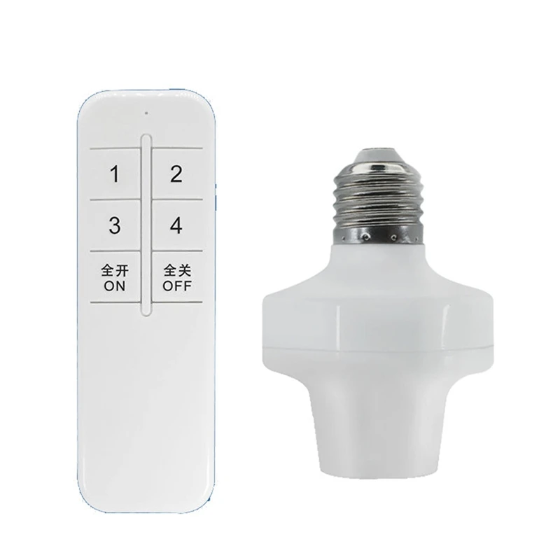 E27 Wireless Remote Control Light Lamp Holder High Quality 20M Base ON/Off Switch Socket Range Smart Device For LED Bulb