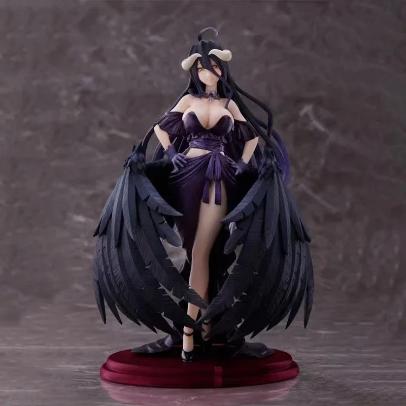 

22 см аниме фигурка OVERLORD Albedo черное платье сексуальная девушка ПВХ экшн-фигурка игрушка Статуя Коллекционная модель