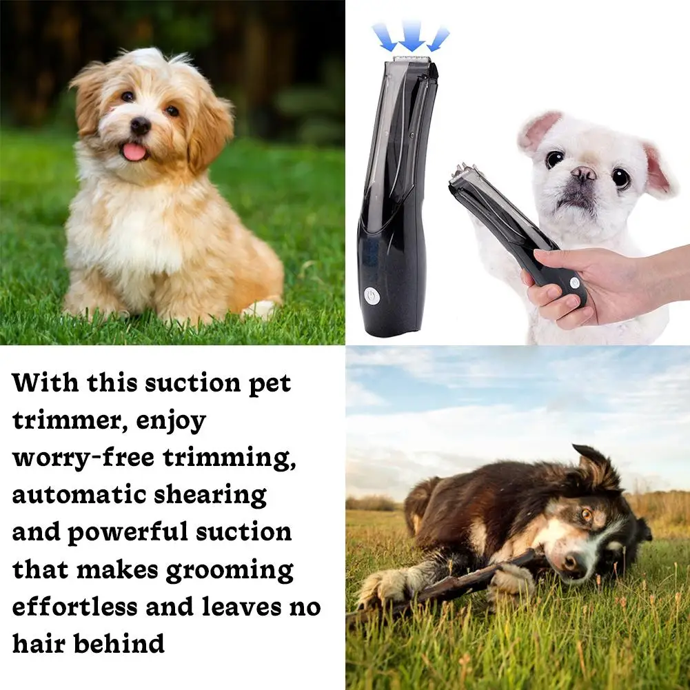 Pet Hair Trimmer That Can Suck Hair Electric Suction Haircut For Cats And Dogs Professional Limited Comb Noise-free 1h Long O4R5