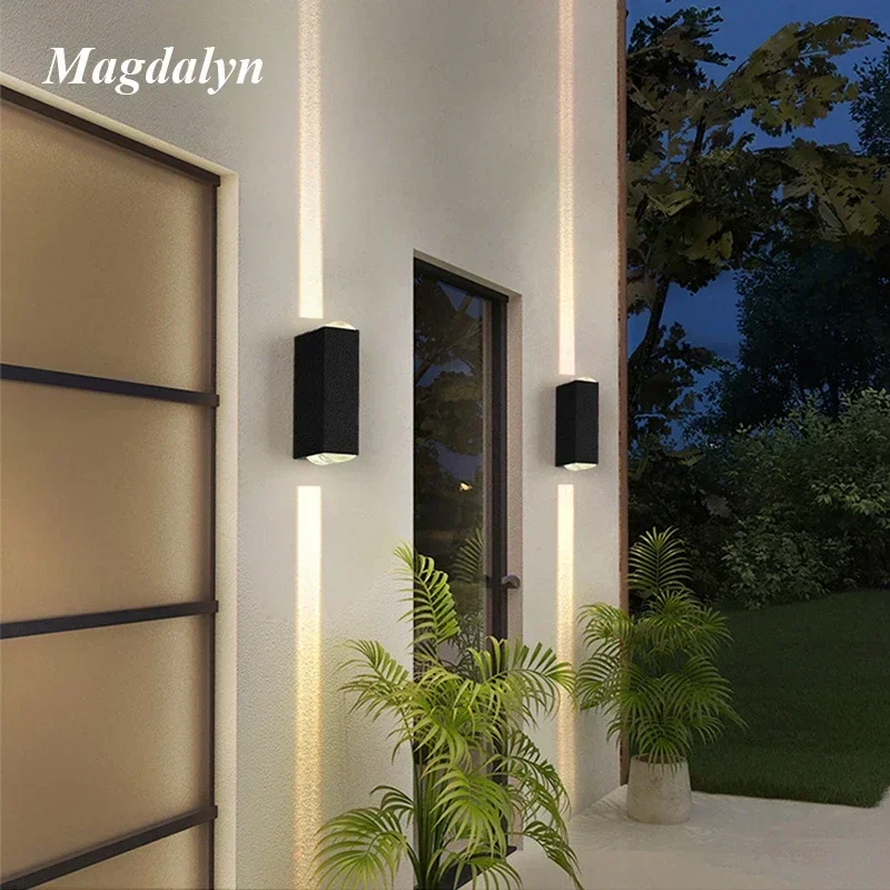 

Magdalyn Modern Waterproof Exterior Wall Lights Up Down Courtyard Patio Sconce Bright Garden Led Lightings Indoor Aluminum Lamps