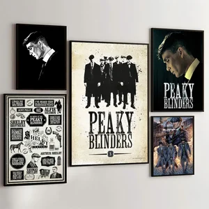 1PC Peaky Penutup Mata Poster Film Lengket Poster Retro Kraft Kertas Stiker DIY Kamar Bar Cafe Estetika Seni Lukisan Dinding 12 penutup mata kelingking penjualan terbaik - №