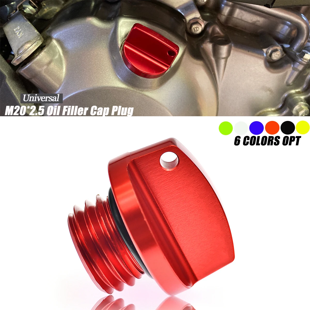 M20*2.5 For Kawasaki  Oil Filler Cap Plug NINJA 250 450 ER-4n ER-6F VERSYS650 Z650 ZXR750 Z800 NINJA 100 VERSYS Z1000 VERSYS 650