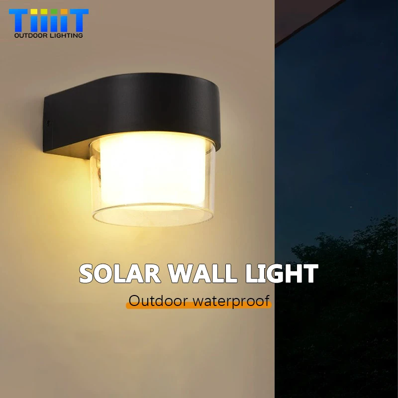 

Outdoor Solar LED Wall Light IP65 Waterproof Exterior Wall Light Porch Courtyard Garden Balcony Outdoor Decorative Lighting