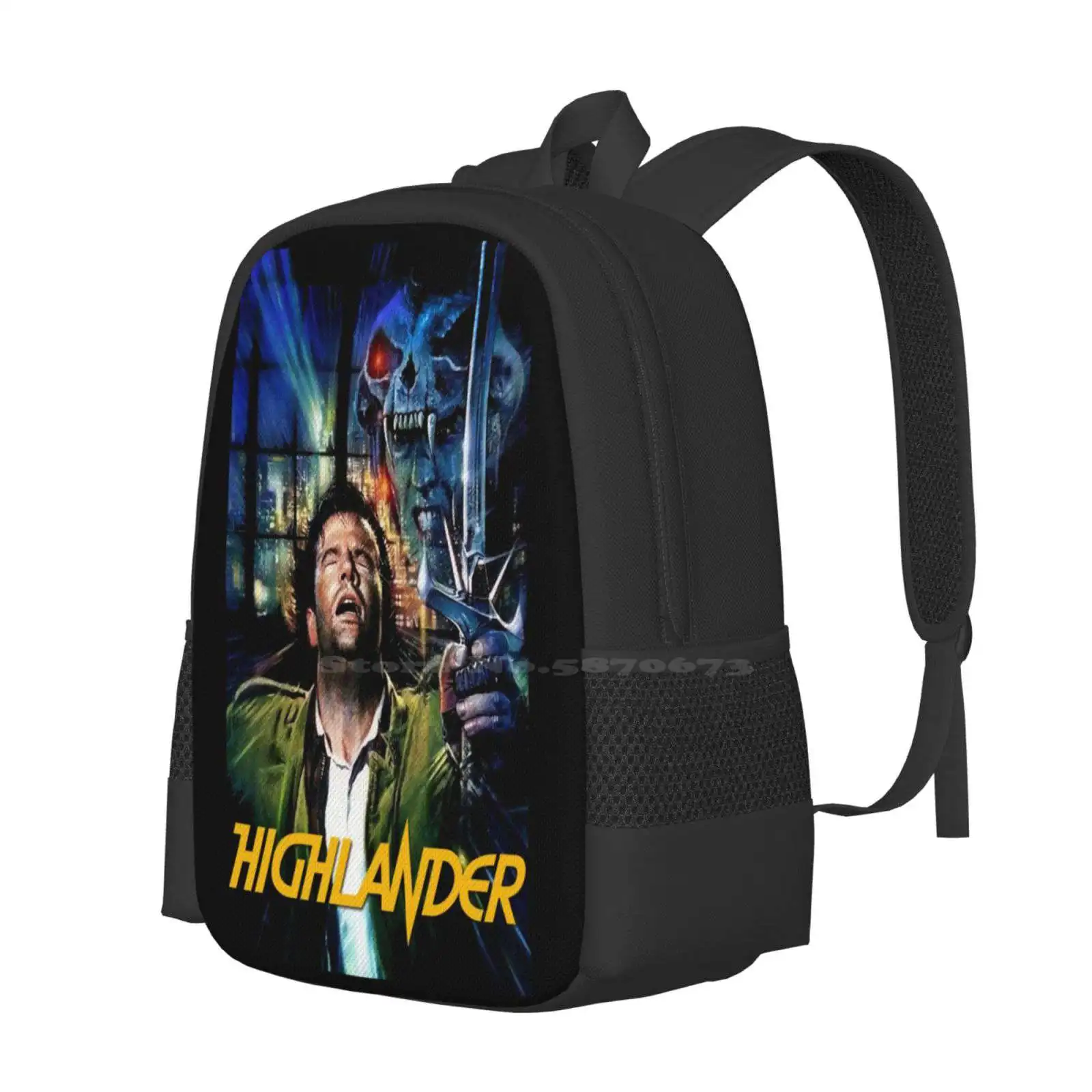 Mochila Rainha Highlander, Obra de Cartaz Original, Design de Moda, Viagem Laptop, Bolsa Escolar, 1985