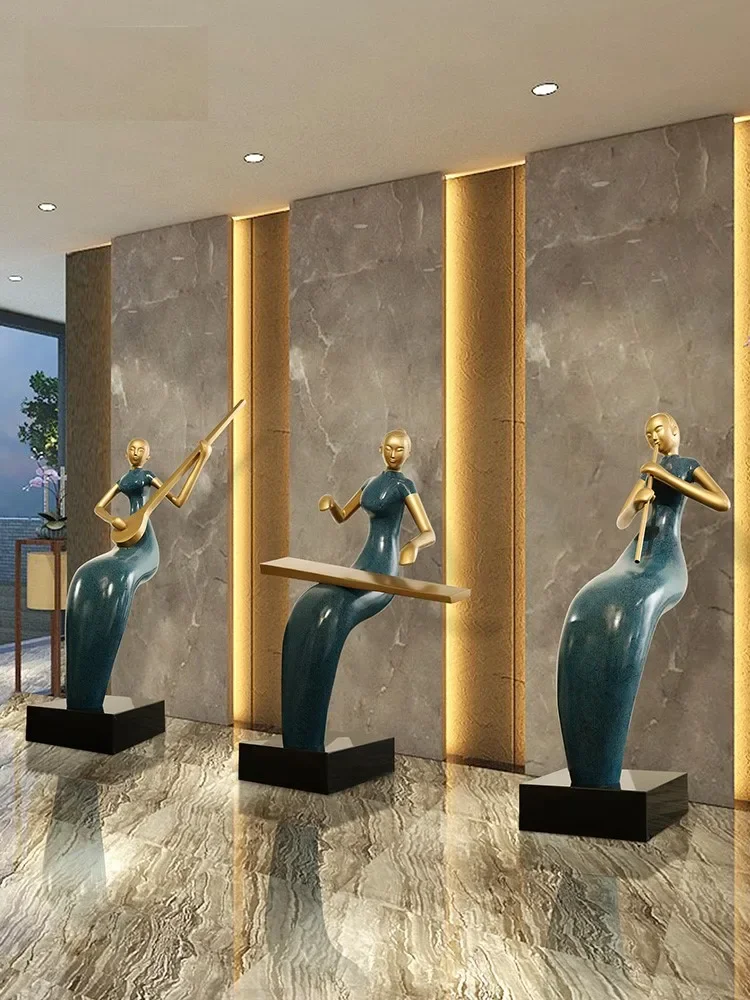 

Modern creative figure sculpture. Model room living room entrance hotel furnishings.