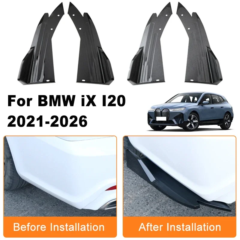 

Car Rear Bumper Spoiler Lip Diffuser Side Skirt Splitter Wrap Angle Anti-Crash Protection Trim For BMW iX I20 2021-2026 2022
