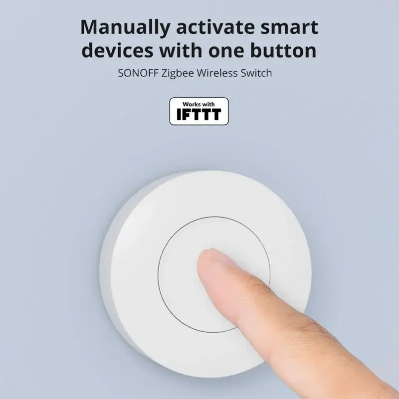 SONOFF-interruptor inalámbrico de SNZB-01P para hogar inteligente, versión Zigbee, botón práctico, funciona con la aplicación Alexa Google SONOFF ZBBridge IFTTT EWeLink